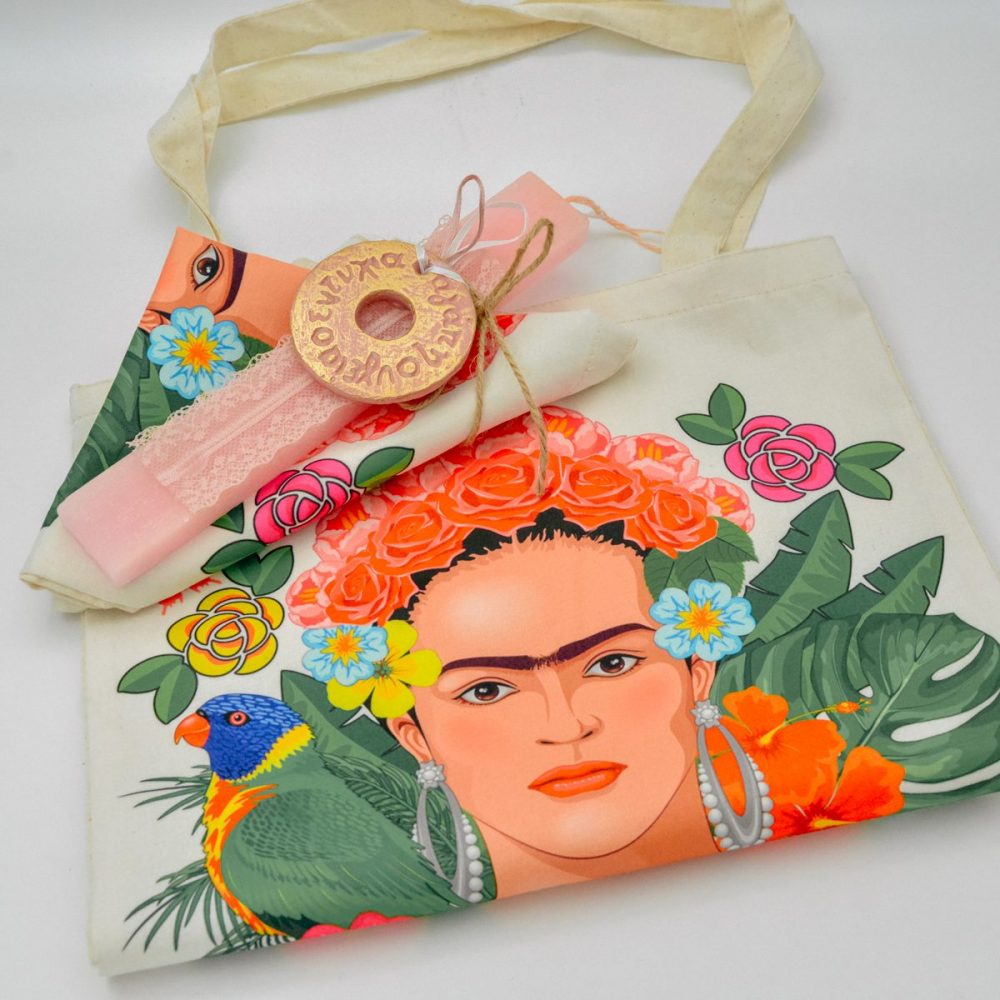 Λαμπάδα με Διακοσμητικό και Τσάντα Πάνινη