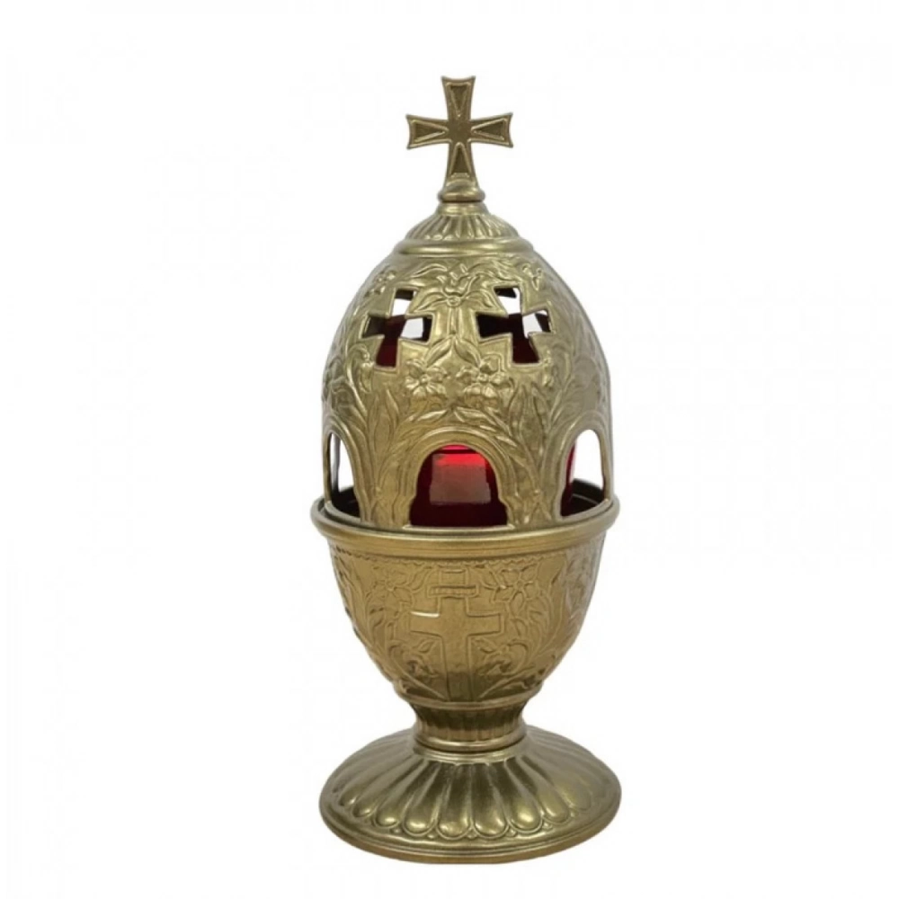 Εκκλησιαστικά Είδη Λαγός Καντήλι Μεταλλικό Άλφα Μπρούτζινο