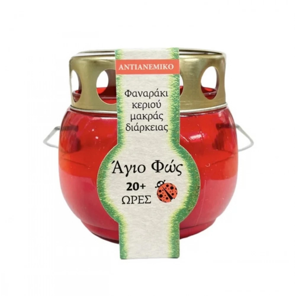 Εκκλησιαστικά Είδη Λαγός Κερί Διαρκείας Για Μεταφορά Αγίου Φωτός 20+ Ωρών Κόκκινο