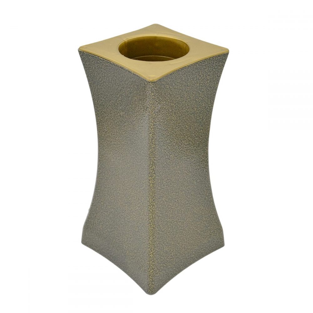 Ανθοδοχείο Αλουμινίου Τετράγωνο Χρυσό Μαύρο