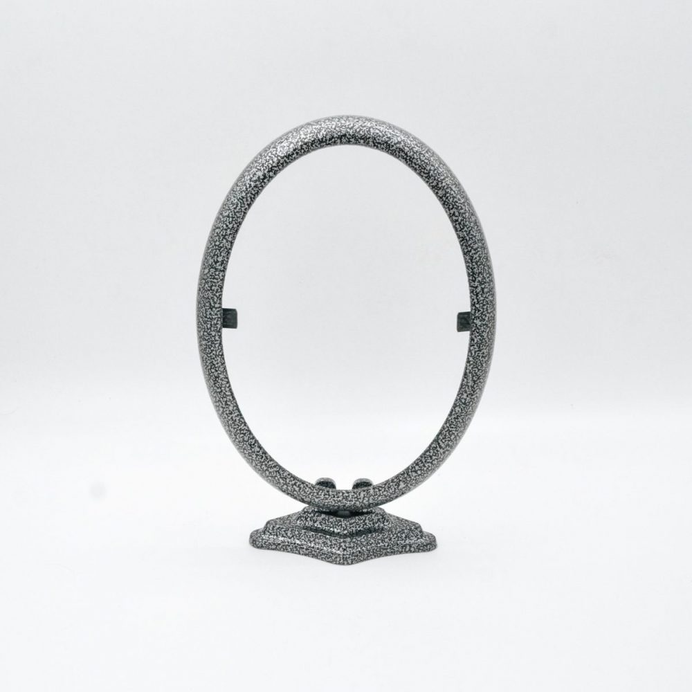 Κορνίζα Οβάλ με Βάση Ασημί Μαύρο 13*18