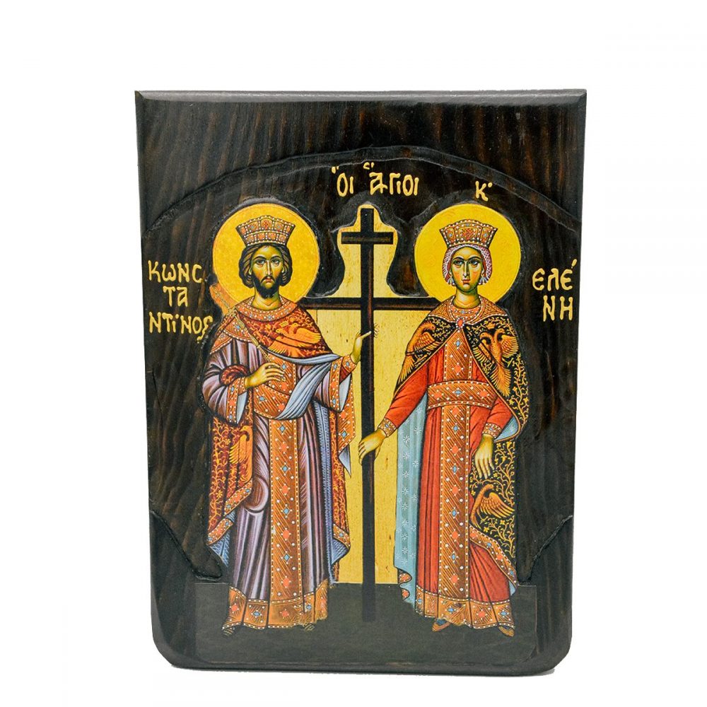 Ξύλινη Εικόνα Σκαλιστή Αγ.Κων/νου κ Ελένης