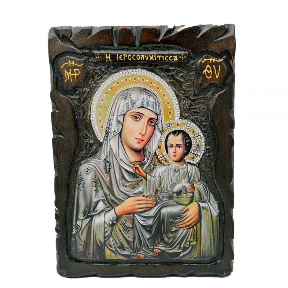 Ξύλινη Εικόνα Σκαλιστή Η Ιεροσολυμίτισσα