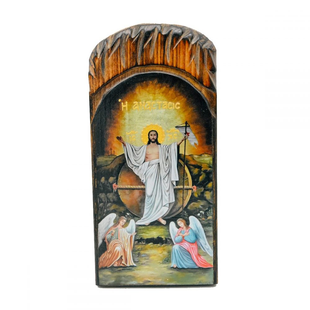 Εκκλησιαστικά Είδη Λαγός Ξύλινη Εικόνα Σκαλιστή Η Ανάστασις