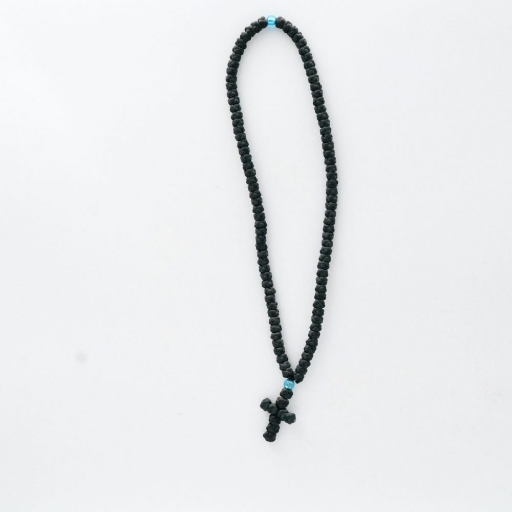 Εκκλησιαστικά Είδη Λαγός Κομποσχοίνι Λαιμού με Μπλέ Χάντρα