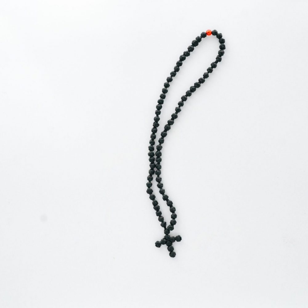 Κομποσχοίνι Λαιμού Μαύρο με Χάντρα