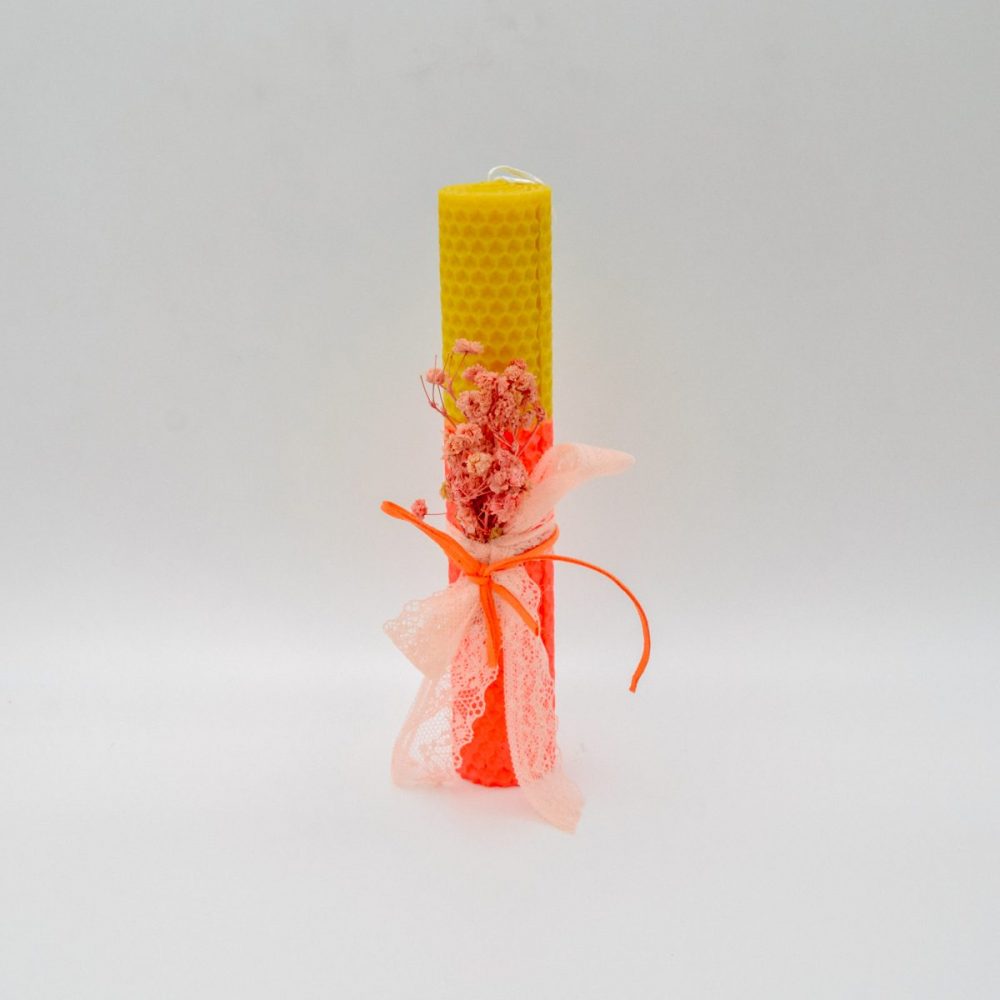 Λαμπάδα από Κηρύθρα με Χρώμα