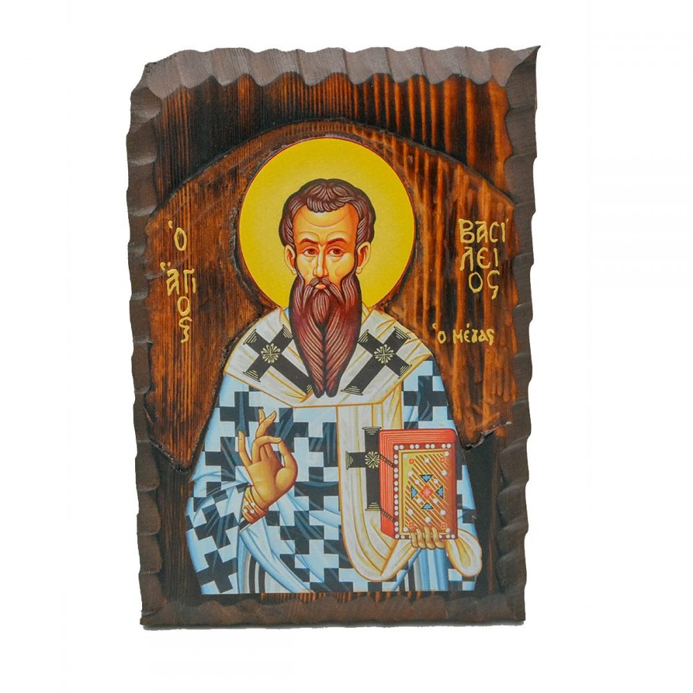 Ξύλινη Εικόνα Σκαλιστή Αγ. Βασίλειος