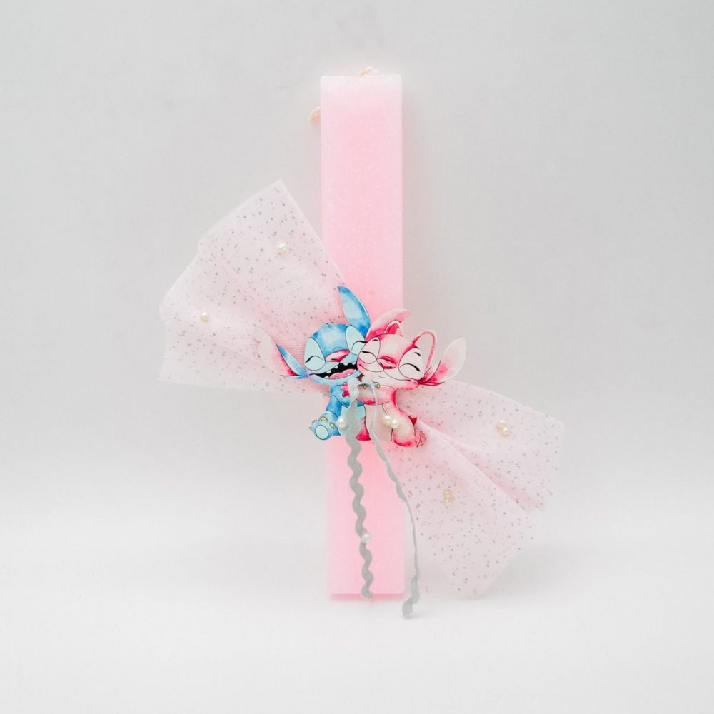 Λαμπάδα Ρόζ με Stitch