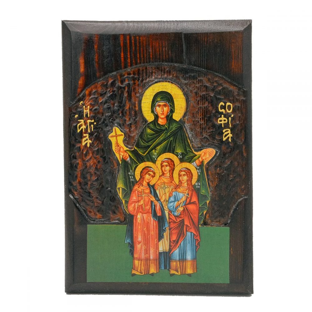 Ξύλινη Εικόνα Σκαλιστή Αγ. Σοφία