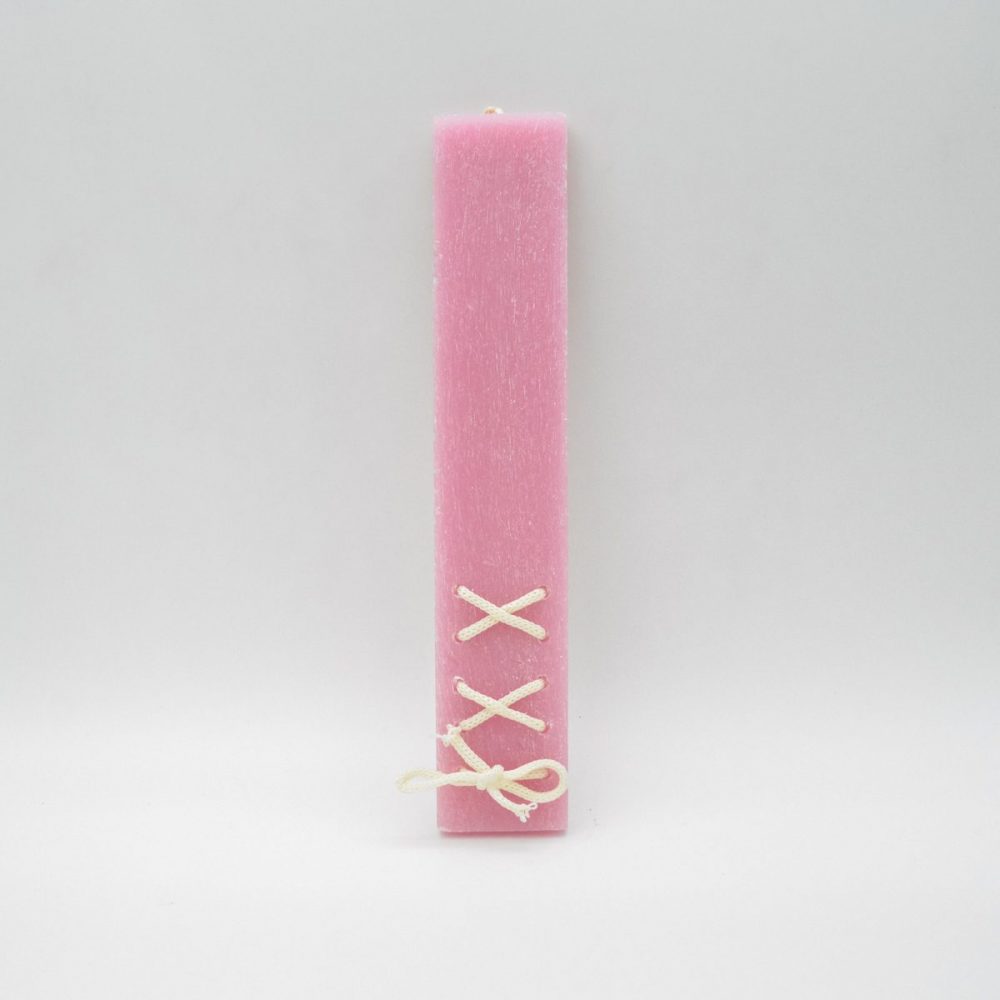 Εκκλησιαστικά Είδη Λαγός Λαμπάδα με Κορδόνι Ρόζ