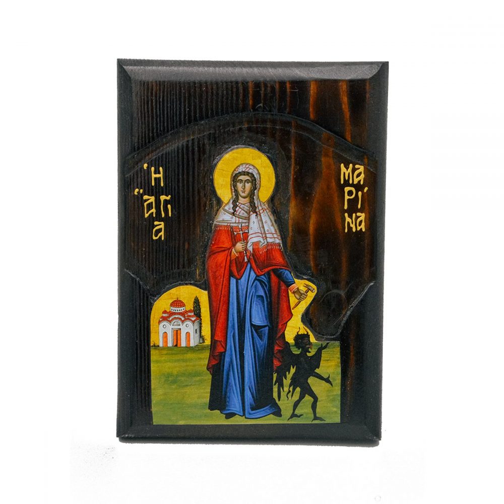 Εκκλησιαστικά Είδη Λαγός Ξύλινη Εικόνα Σκαλιστή Αγ. Μαρίνα