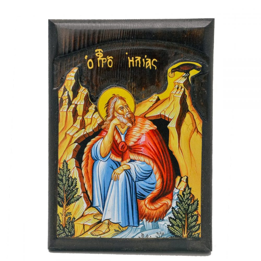 Εκκλησιαστικά Είδη Λαγός Ξύλινη Εικόνα Σκαλιστή Προφ.Ηλίας