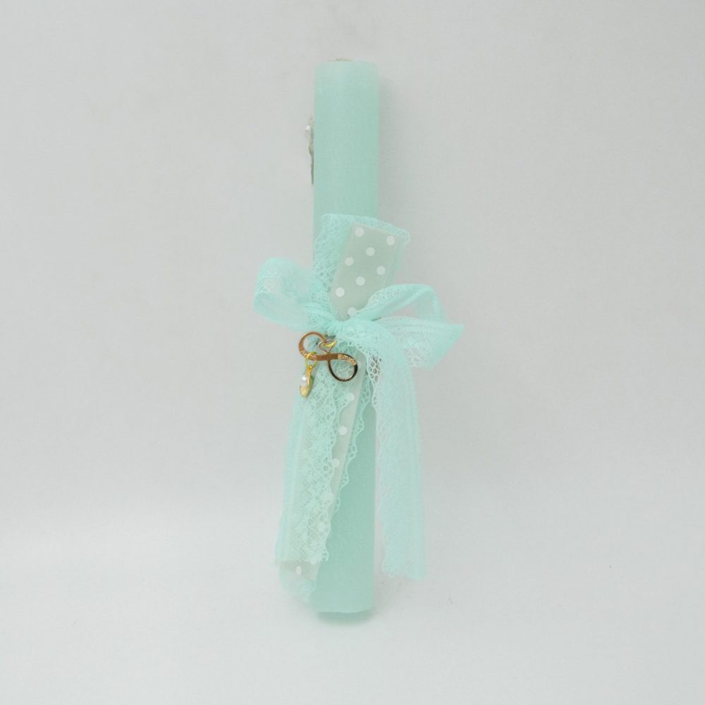 Λαμπάδα Μπλέ με Μεταλλικό Στοιχείο