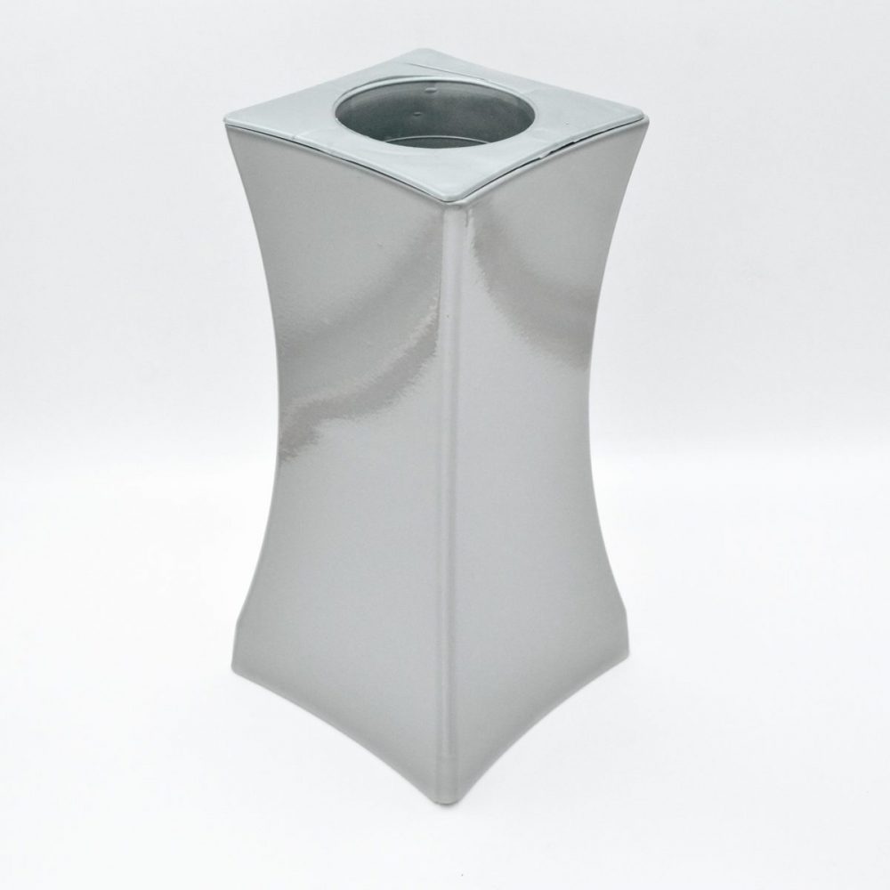 Ανθοδοχείο Αλουμινίου Τετράγωνο Νίκελ Ματ