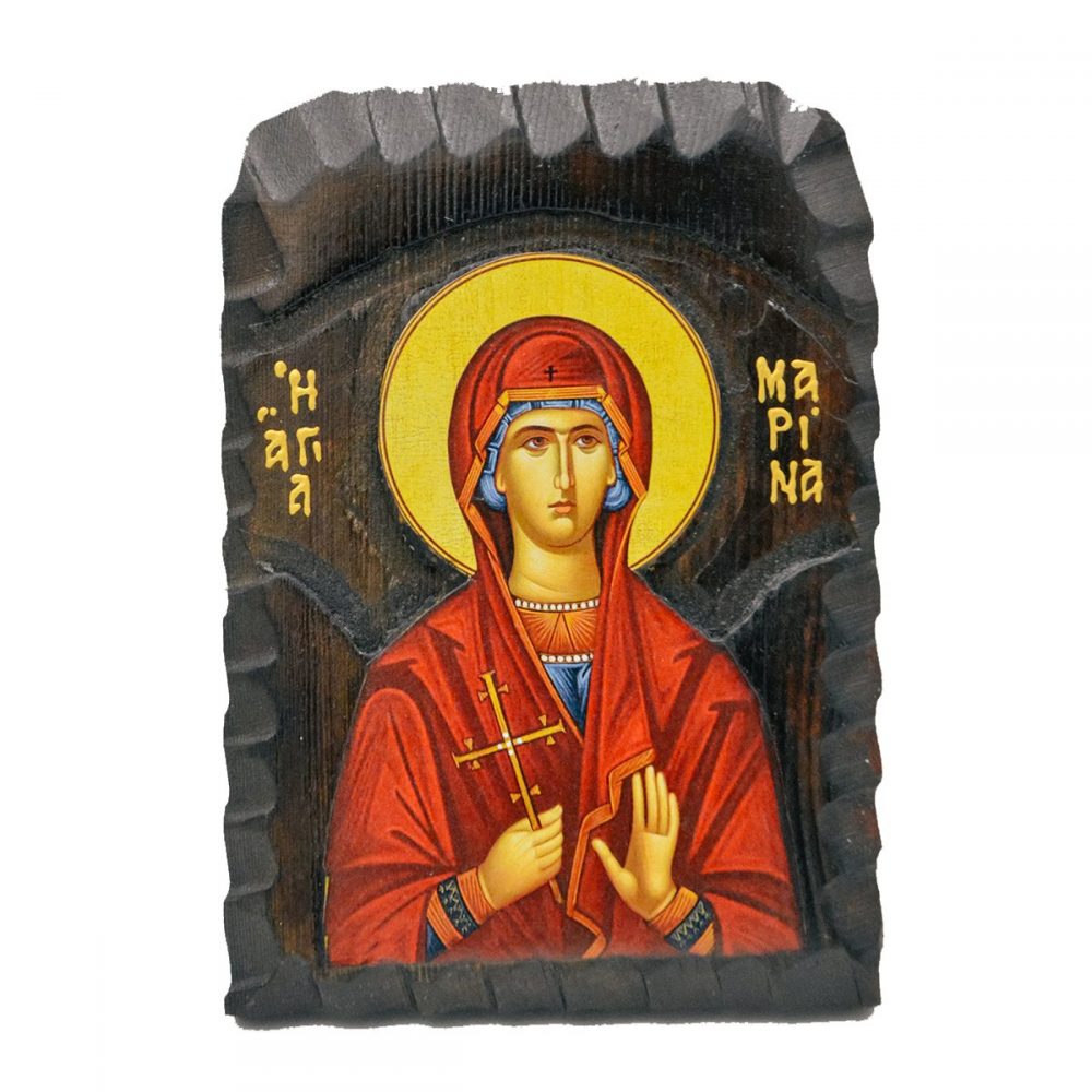 Ξύλινη Εικόνα Σκαλιστή Αγ.Μαρίνα