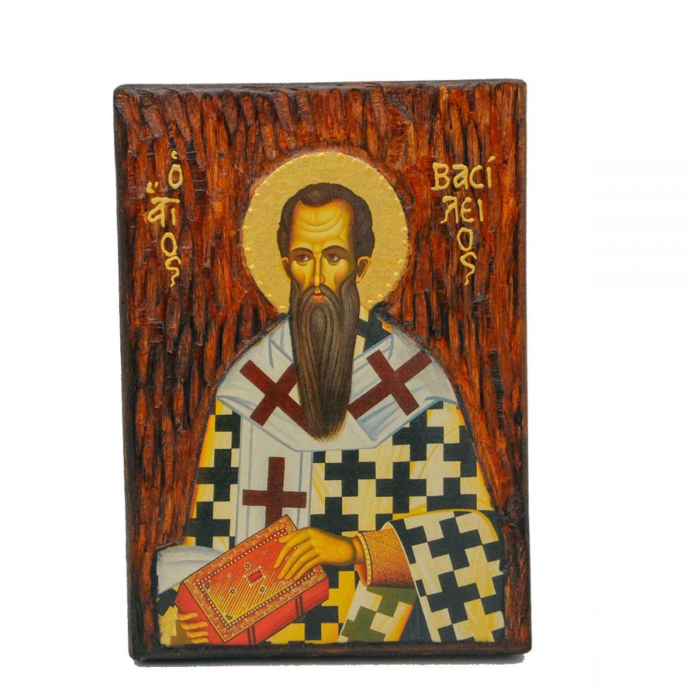 Ξύλινη Εικόνα Σκαλιστή Αγ.Βασίλειος