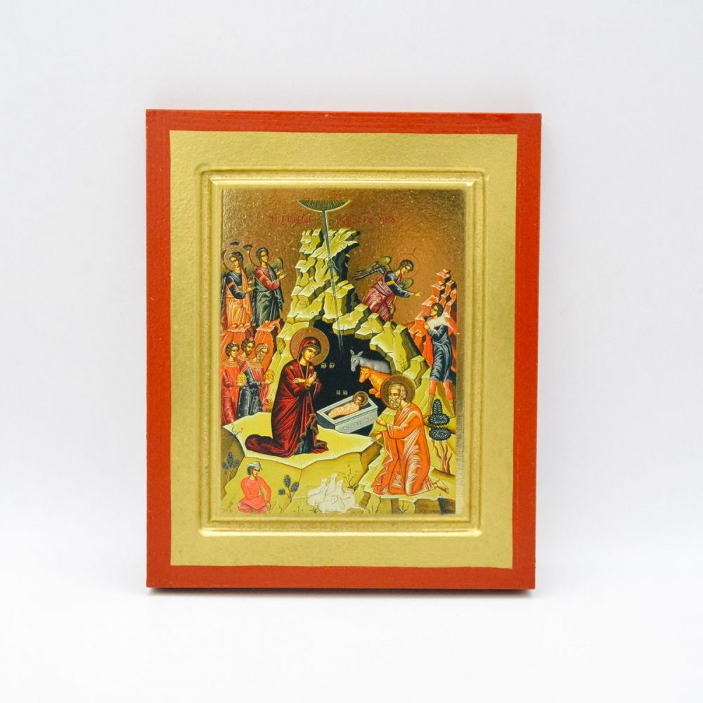 Εκκλησιαστικά Είδη Λαγός Εικόνα Χρυσοτυπία Η Γέννησις του Χριστού