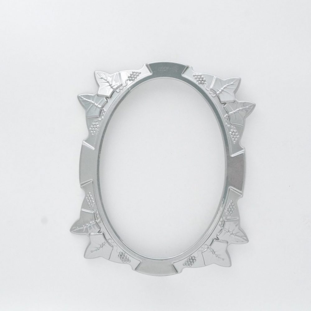 Κορνίζα Οβάλ Λουλούδι Νίκελ Ματ 13*18