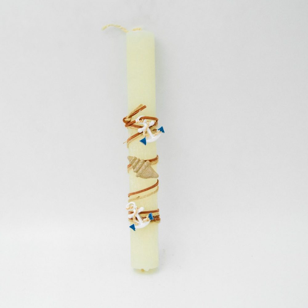 Λαμπάδα με Άγκυρα και Κοχύλι