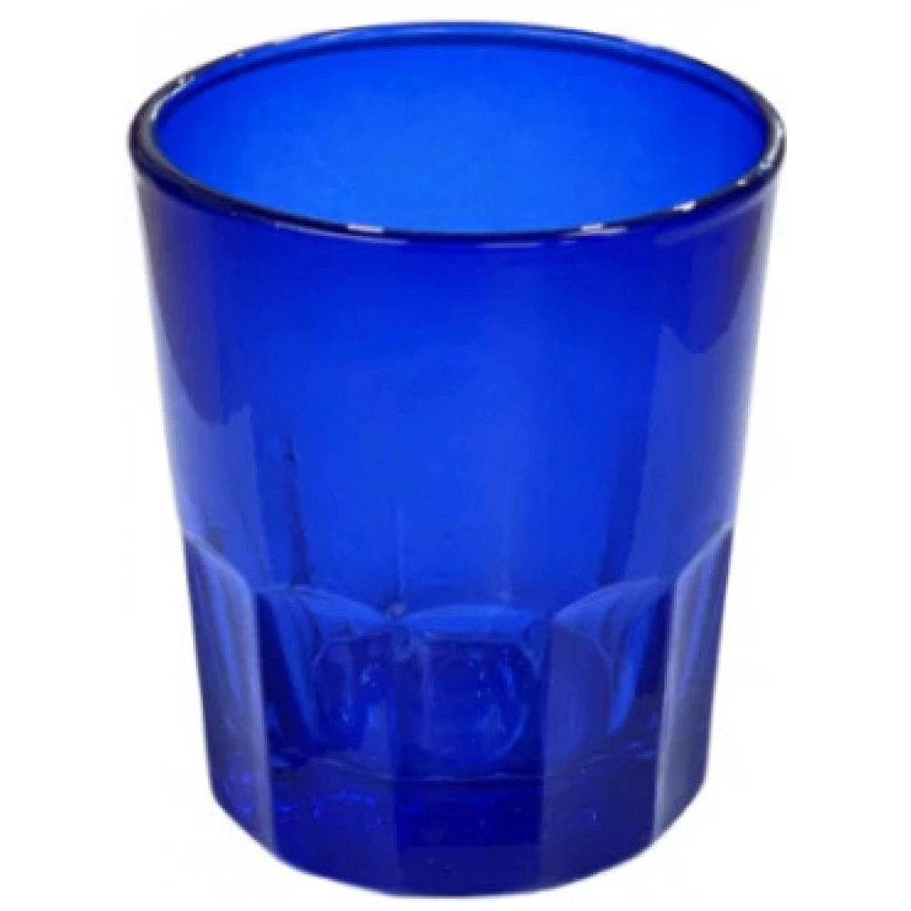 Εκκλησιαστικά Είδη Λαγός Καντηλοκούπα Γυάλινη Μικρή Πολύγωνη Μπλε