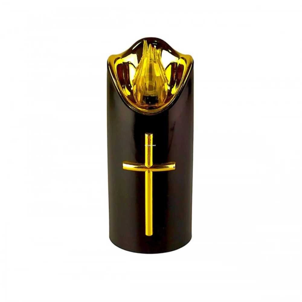 Εκκλησιαστικά Είδη Λαγός Ηλεκτρικό Κερί Μαύρο Κίτρινη Φλόγα