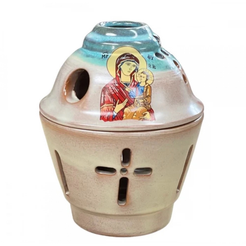Εκκλησιαστικά Είδη Λαγός Καντήλι Κεραμικό Αποστολικό Δίχρωμο