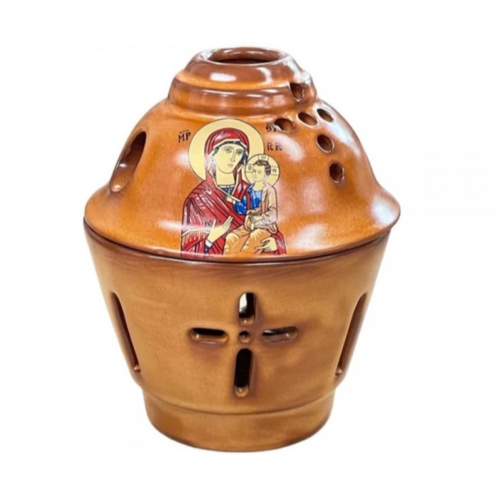 Εκκλησιαστικά Είδη Λαγός Καντήλι Κεραμικό Αποστολικό Καφέ