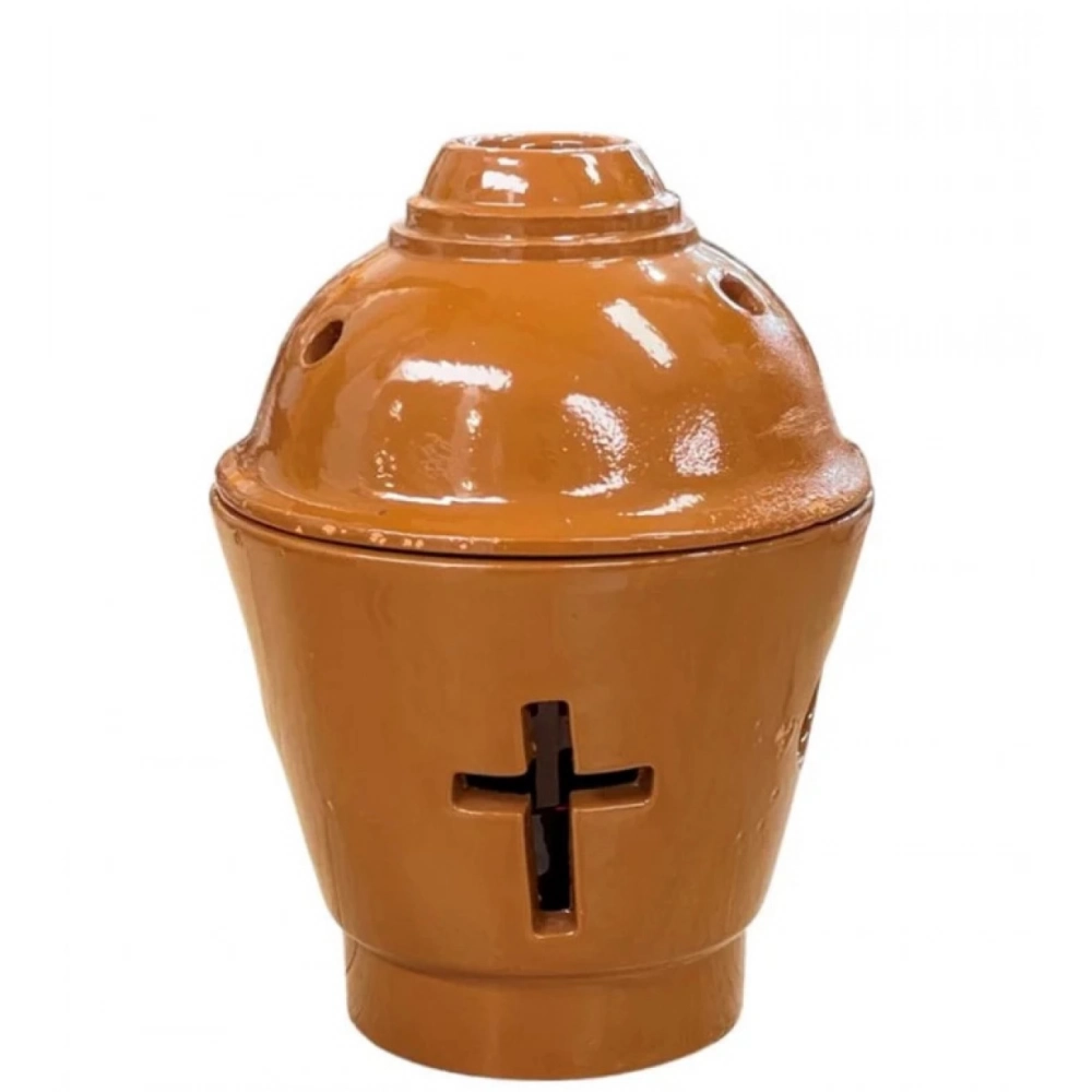 Εκκλησιαστικά Είδη Λαγός Καντήλι Κεραμικό Γλαστράκι Καφέ