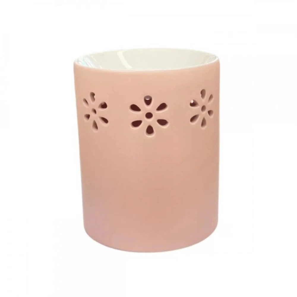 Εκκλησιαστικά Είδη Λαγός Αρωματιστής Κεραμικός Κύλινδρος Με Λουλούδια Ροζ