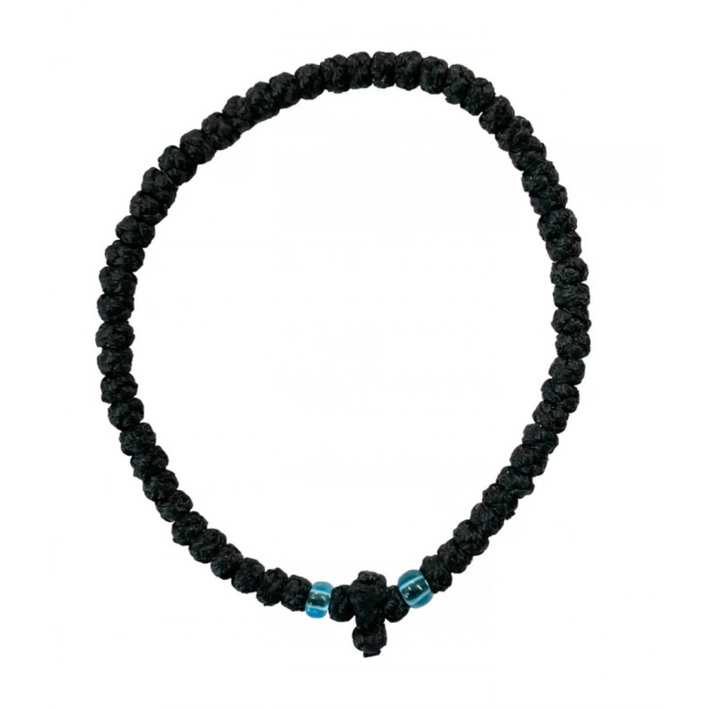 Εκκλησιαστικά Είδη Λαγός Κομποσχοίνι Κερωμένο Με Γαλάζια Χάντρα