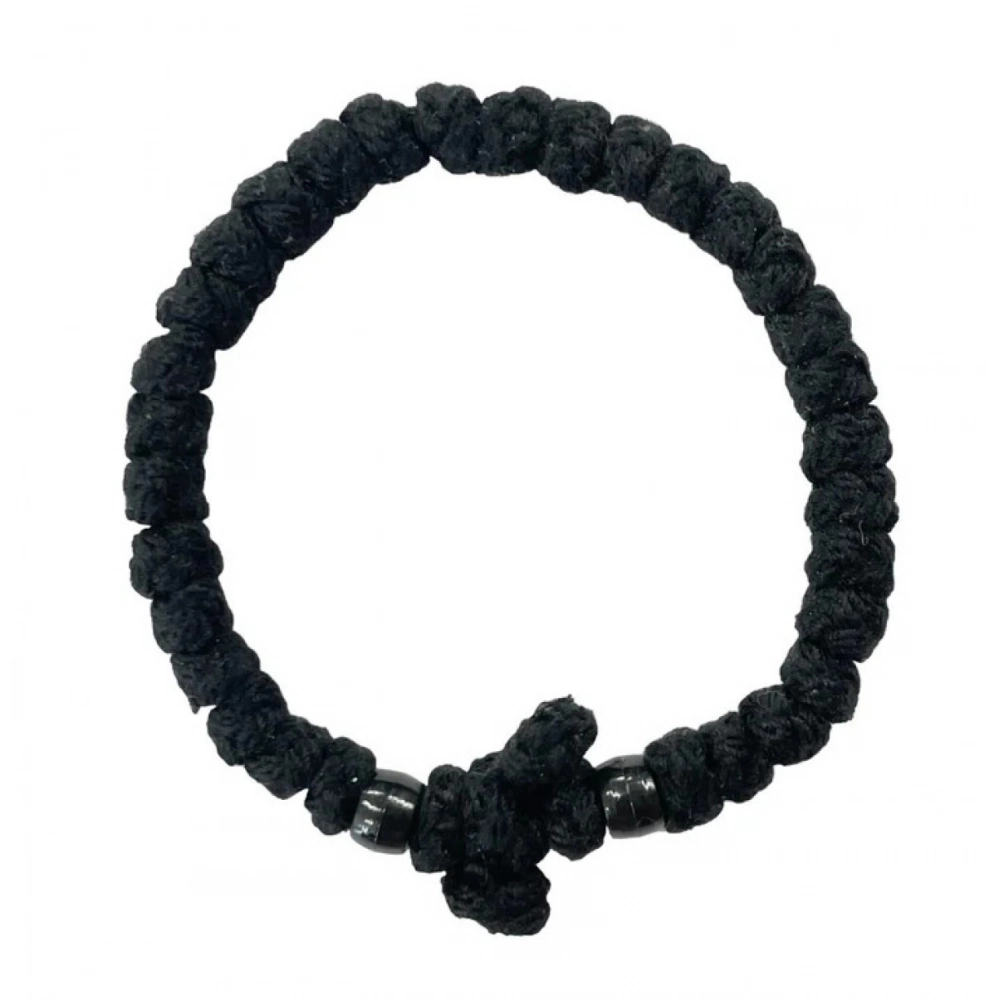 Εκκλησιαστικά Είδη Λαγός Κομποσχοίνι Μάλλινο Με Μάυρη Χάντρα