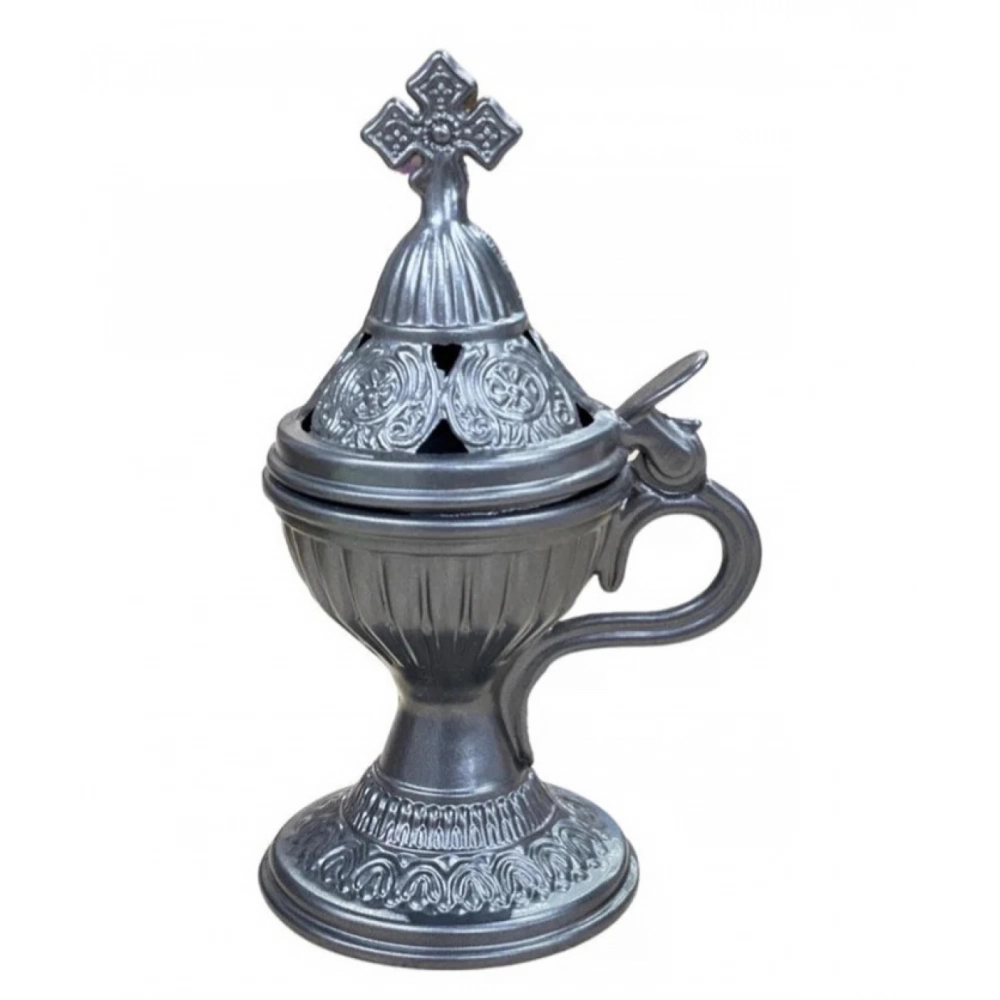 Εκκλησιαστικά Είδη Λαγός Θυμιατό Μεταλλικό Άλφα Ανθρακί