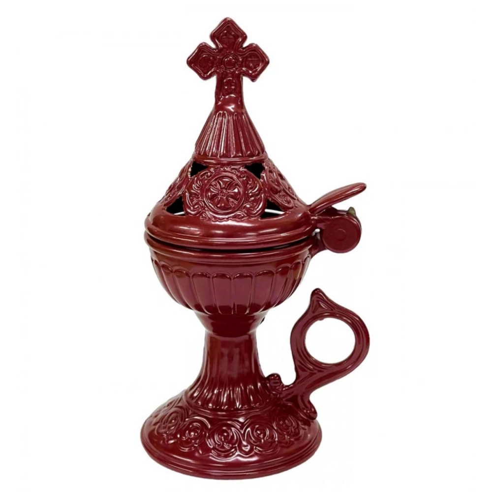 Εκκλησιαστικά Είδη Λαγός Θυμιατό Μεταλλικό Άλφα Μικρό Μπορντό