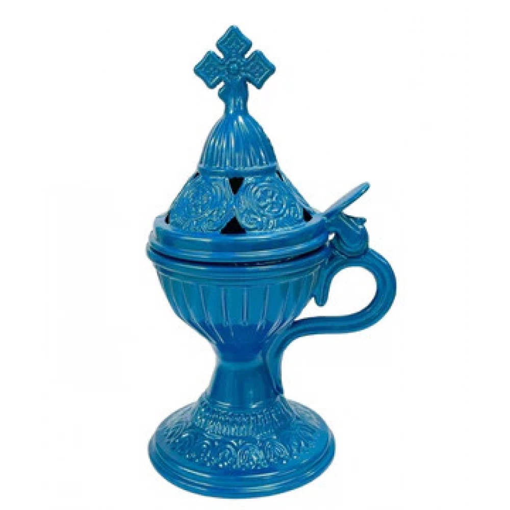 Εκκλησιαστικά Είδη Λαγός Θυμιατό Μεταλλικό Άλφα Μπλε