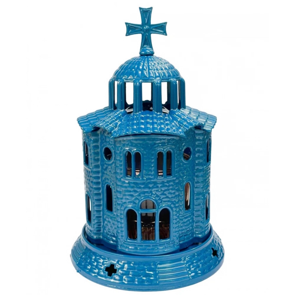 Εκκλησιαστικά Είδη Λαγός Καντήλι Μεταλλικό Εκκλησία Μπλε