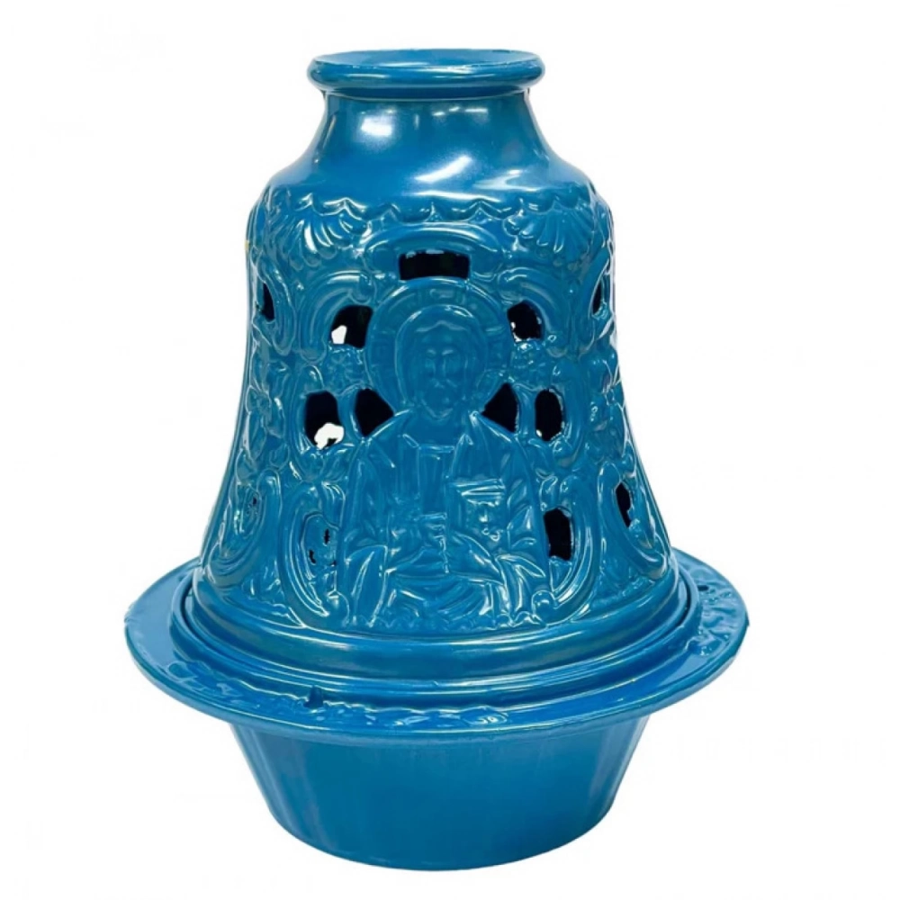 Εκκλησιαστικά Είδη Λαγός Καντήλι Μεταλλικό Καμπάνα Μπλε