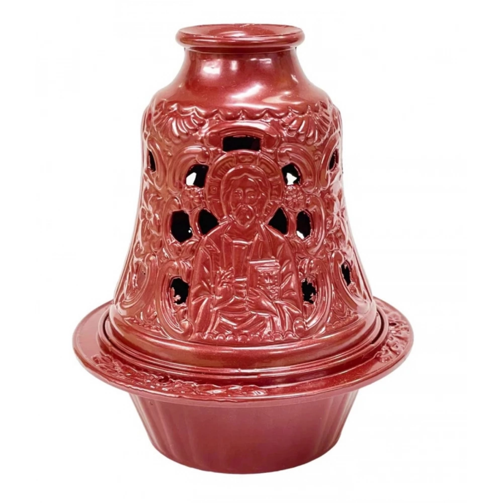 Εκκλησιαστικά Είδη Λαγός Καντήλι Μεταλλικό Καμπάνα Μπορντό