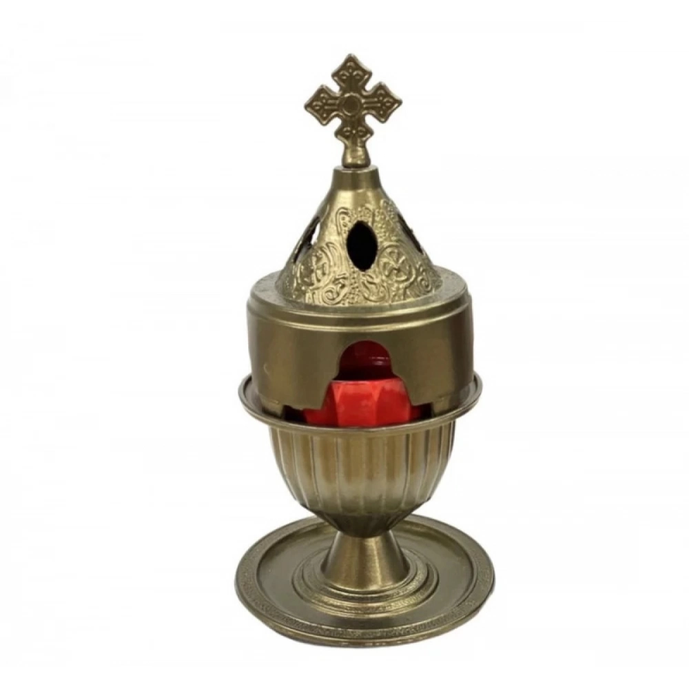 Εκκλησιαστικά Είδη Λαγός Καντήλι Μεταλλικό Σταυρός Μπρόυτζινο