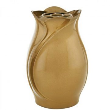 Εκκλησιαστικά Είδη Λαγός Ανθοδοχείο Αλουμινίου Τουλίπα Μπρονζέ Μικρή