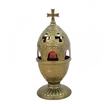 Εκκλησιαστικά Είδη Λαγός Καντήλι Μεταλλικό Άλφα Μπρούτζινο