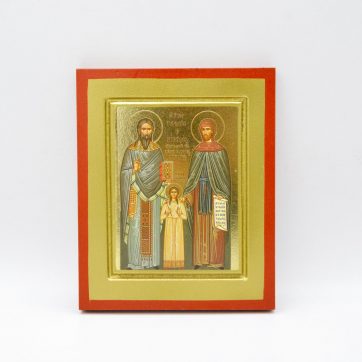 Εκκλησιαστικά Είδη Λαγός Εικόνα Χρυσοτυπία Αγίων Ραφαήλ Νικολάου κ Ειρήνης