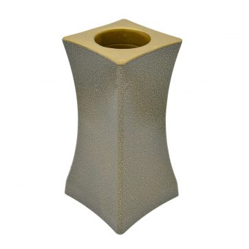 Εκκλησιαστικά Είδη Λαγός Ανθοδοχείο Αλουμινίου Τετράγωνο Χρυσό Μαύρο