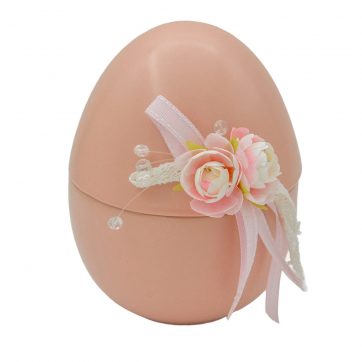 Εκκλησιαστικά Είδη Λαγός Αυγό Κεραμικό με Καπάκι Ρόζ