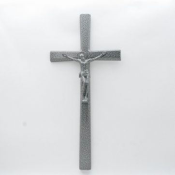 Εκκλησιαστικά Είδη Λαγός Σταυρός Ασημί Μαύρο με Εσταυρωμένο