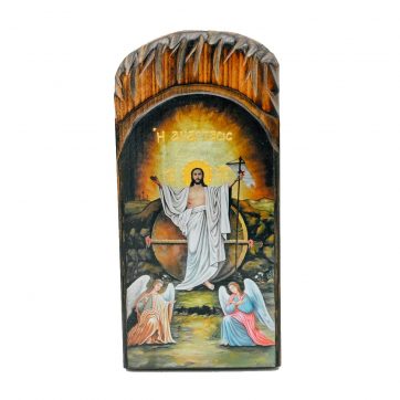 Εκκλησιαστικά Είδη Λαγός Ξύλινη Εικόνα Σκαλιστή Η Ανάστασις