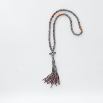 Εκκλησιαστικά Είδη Λαγός Κομποσχοίνι 100αρι Γκρι με Κόκκινη Χάντρα