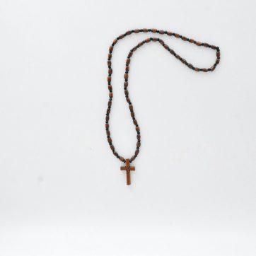 Εκκλησιαστικά Είδη Λαγός Σταυρός Λαιμού με Ξύλινες Χάντρες