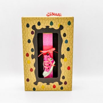 Εκκλησιαστικά Είδη Λαγός Λαμπάδα μπρελόκ ροζ