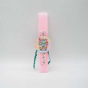 Εκκλησιαστικά Είδη Λαγός Λαμπάδα Ρόζ Labubu